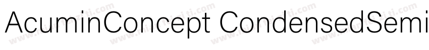 AcuminConcept CondensedSemibold字体转换